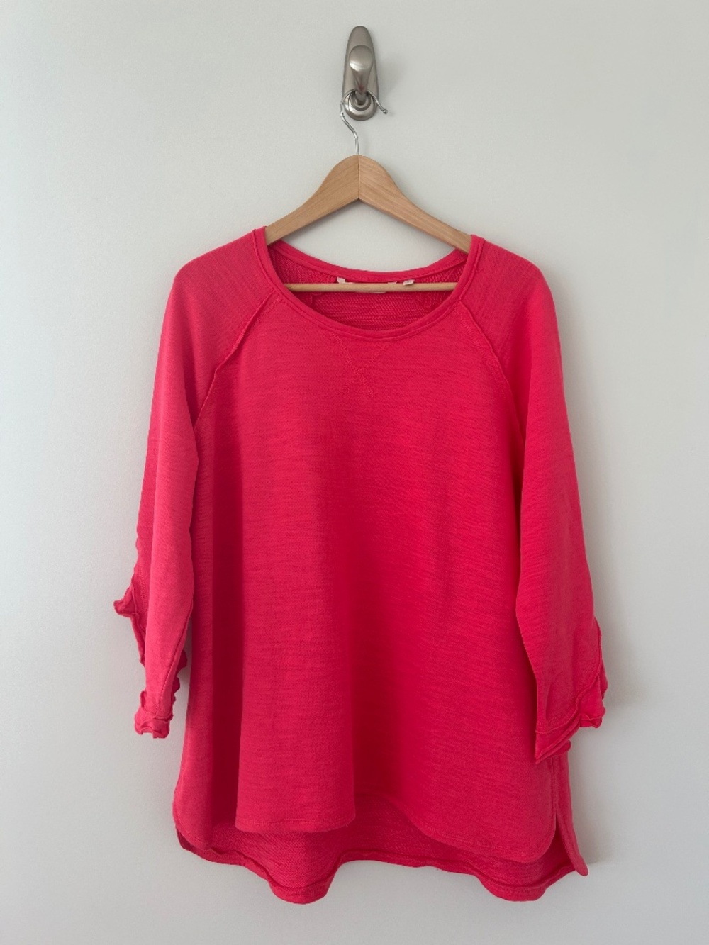 Soft Surroundings Top in Coral w/ Raglan Sleeves Sz XL - EUC